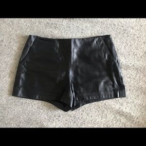 Trina Turk lamb leather shorts, size 0.